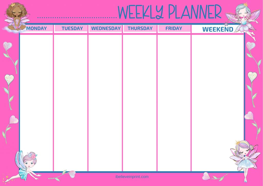 Keep On Track - Fairy Weekly Planner!